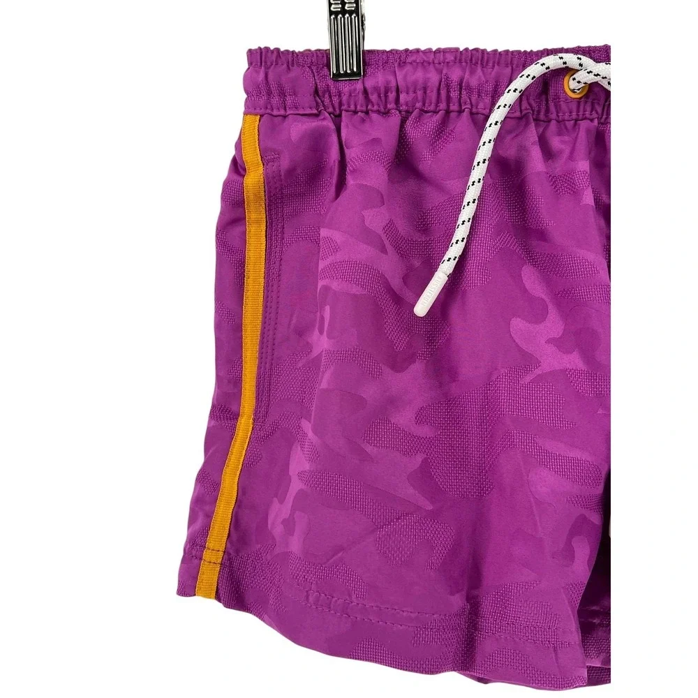 AussieBum Swim Trunks Mens Medium Purple Camo Lined Drawstring Pockets Beach‎